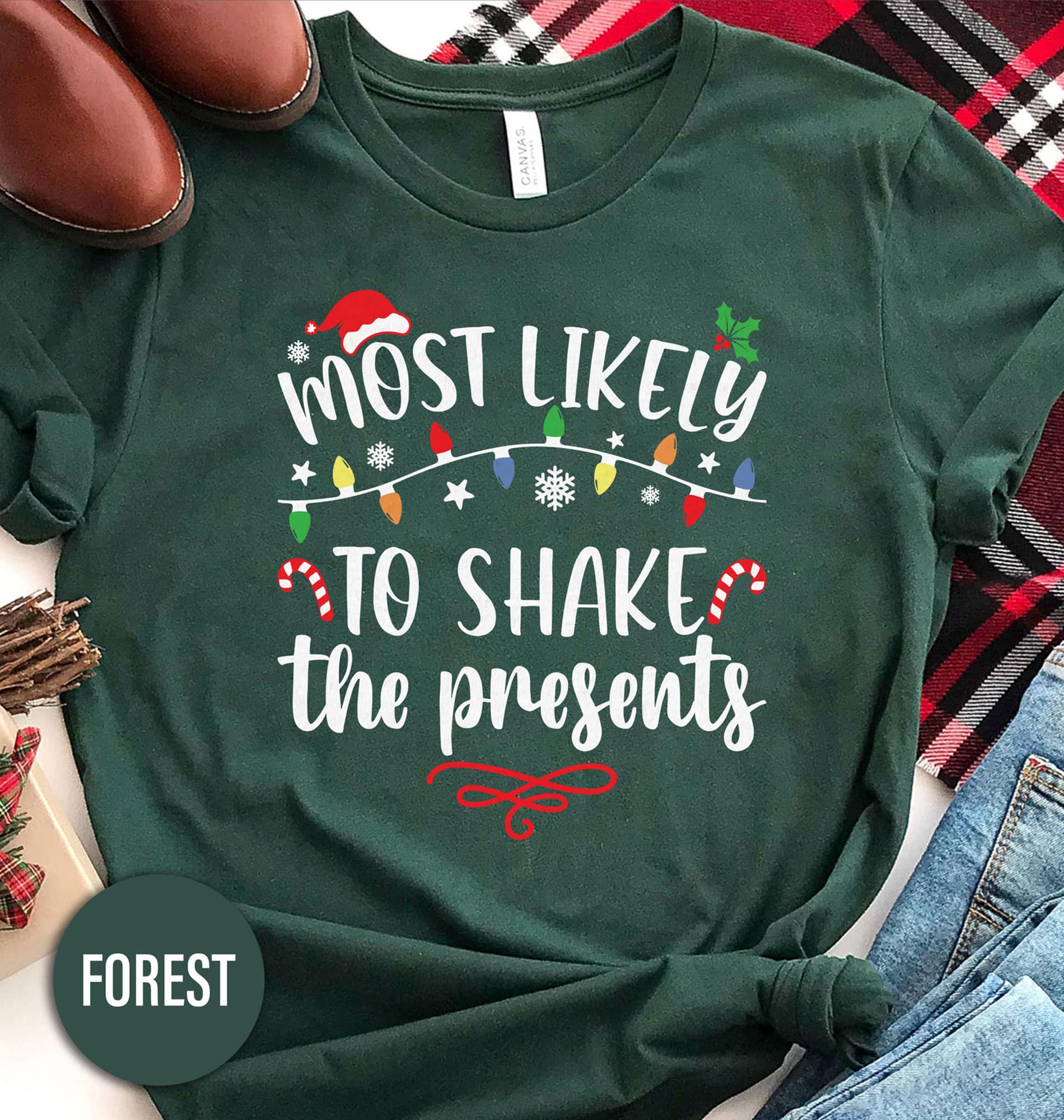 “Shake the Presents” Festive Christmas Shirt