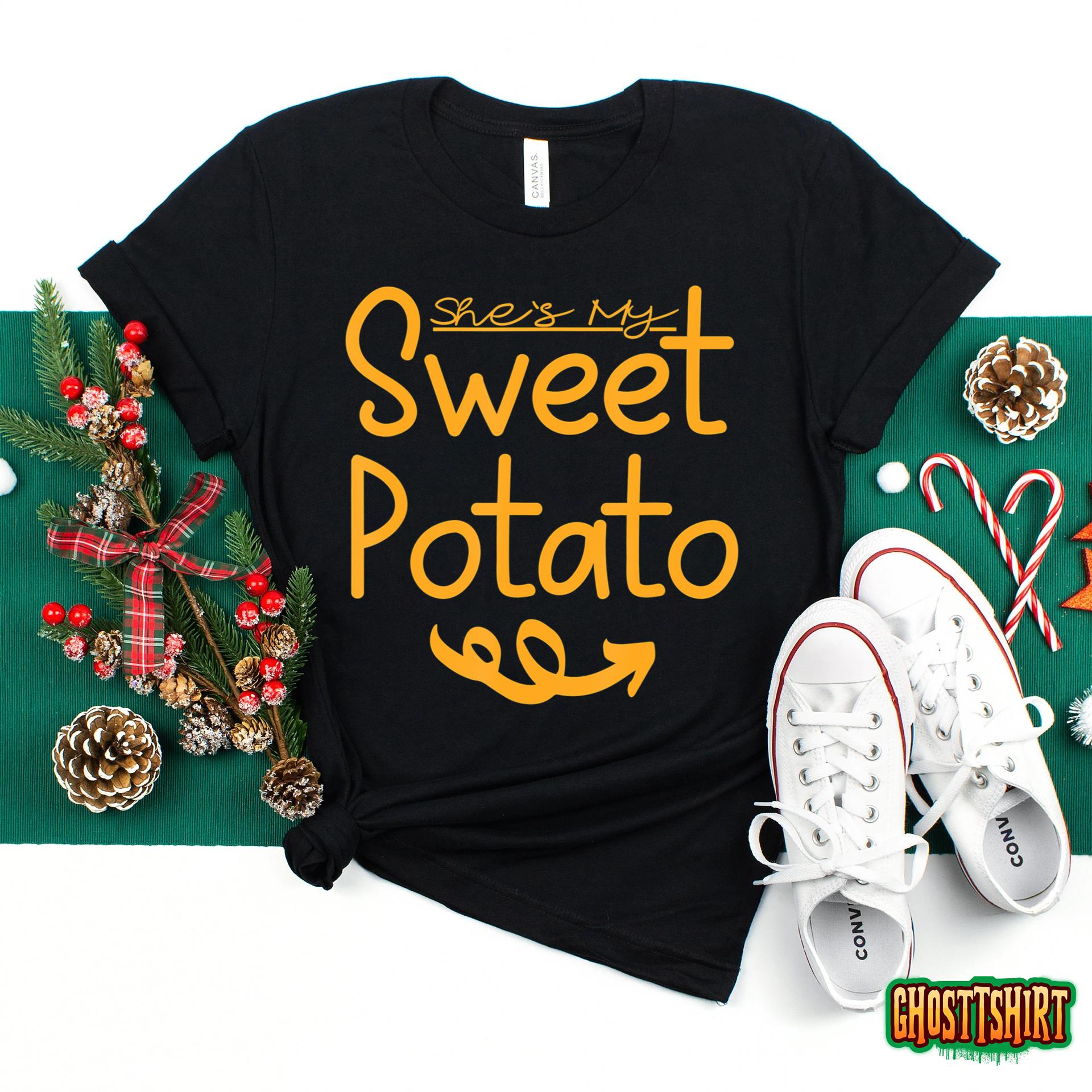 She’s My Sweet Potato I Yam Shirt Boys Thanksgiving Couples T-Shirt