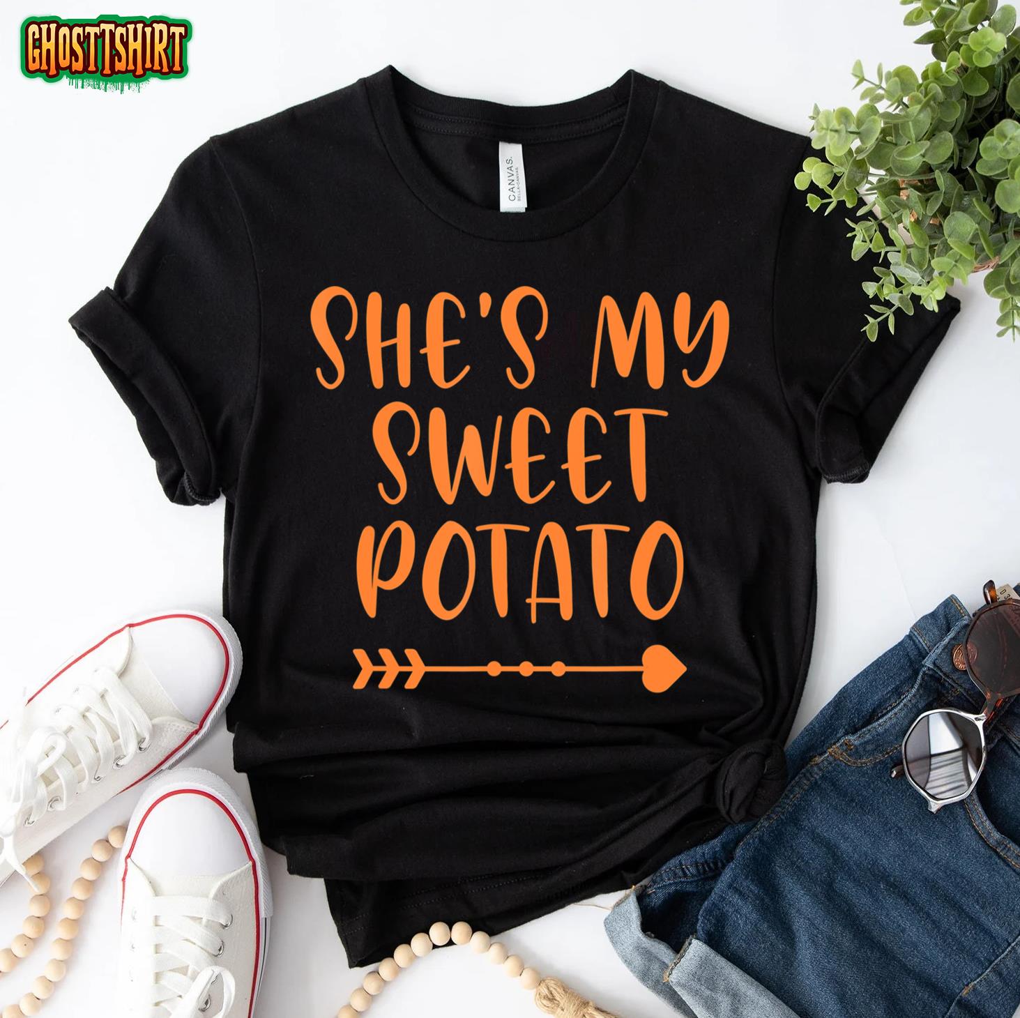 She’s My Sweet Potato I Yam Thanksgiving Matching Couples T-Shirt