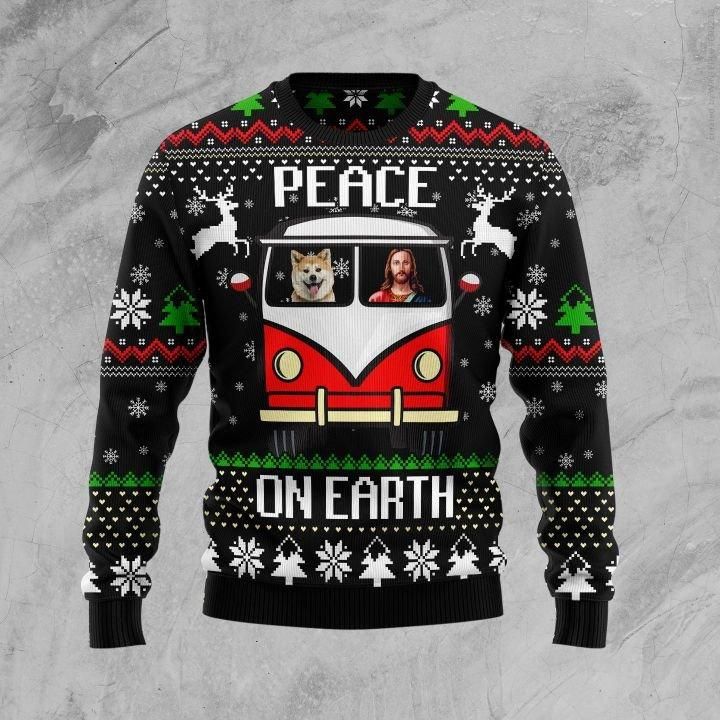 Shiba Inu Peace  Ugly Christmas Sweater | For Men & Women | Adult | US1385- Best Christmas Gifts 2023