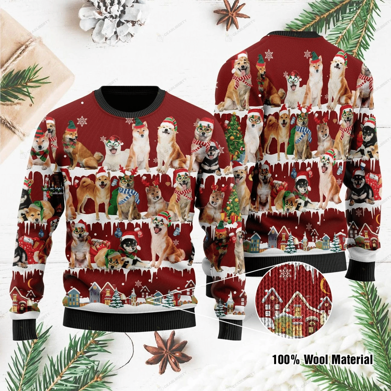 Shiba Inu Ugly Christmas Sweater | For Men & Women | Adult | US1079- Best Christmas Gifts 2023