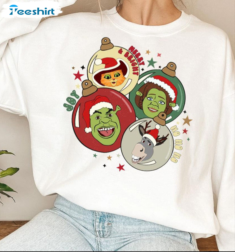 Shrek Christmas Shirt, Funny Ho Ho Ho Xmas Short Sleeve Unisex T-shirt