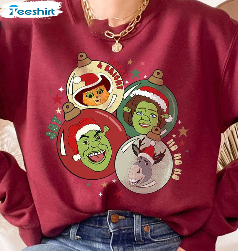 Shrek Christmas Shirt, Funny Ho Ho Ho Xmas Short Sleeve Unisex T-shirt