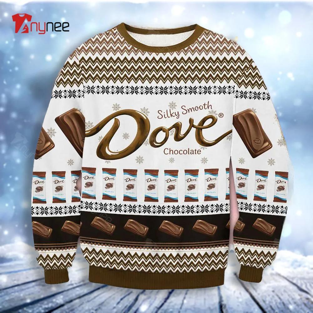 Silky Smooth Dove Chocolate Chritsmas Ugly Christmas Sweater- Best Christmas Gifts 2023