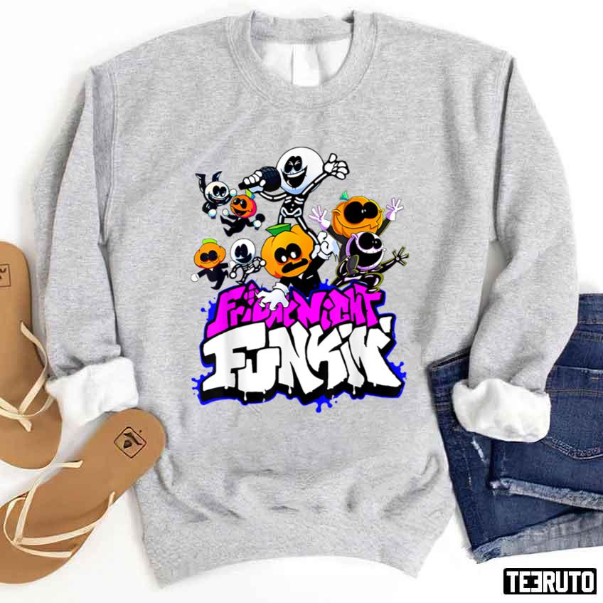 Skid And Pump Mode Halloween Friday Night Funkin Unisex Sweatshirt