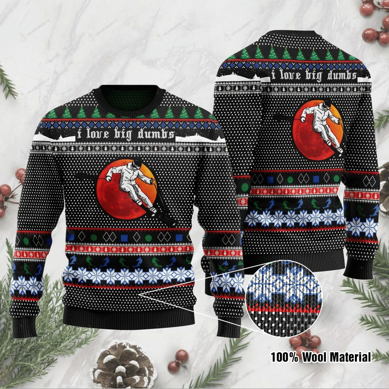 Skiing With Sayings Ugly Christmas Sweater | For Men & Women | Adult |US1215- Best Christmas Gifts 2023