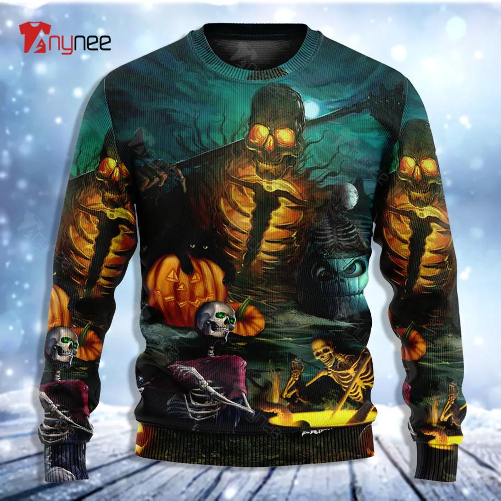 Skull Dark Scary Ugly Christmas Sweater- Best Christmas Gifts 2023