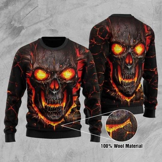 Skull Lava Ugly Christmas Sweater | For Men & Women | Adult | US1101- Best Christmas Gifts 2023