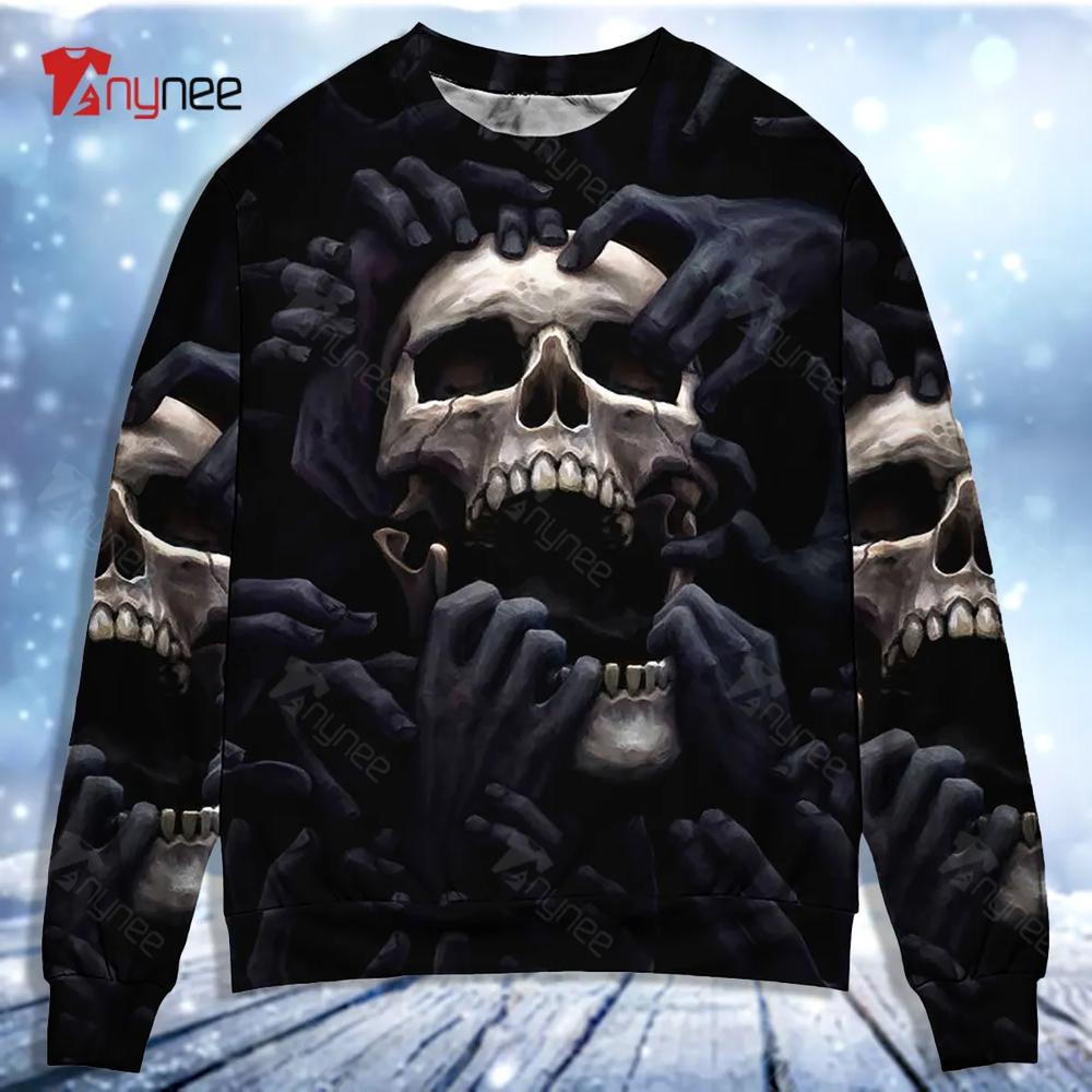 Skull Love Darkness Amazing Ugly Christmas Sweater- Best Christmas Gifts 2023