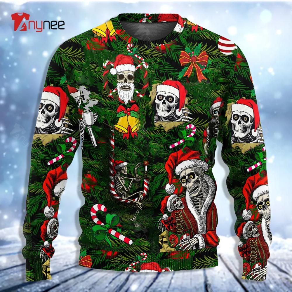 Skull Merry Xmas Happy Ugly Christmas Sweater- Best Christmas Gifts 2023