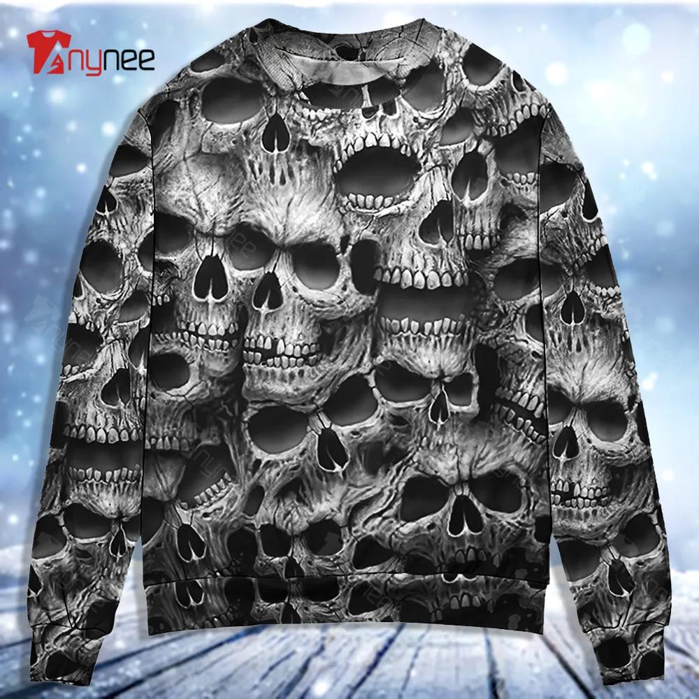 Skull No Fear No Pain Ugly Christmas Sweater- Best Christmas Gifts 2023