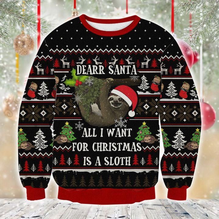 Sloth All I Want For Christmas Ugly Christmas Sweater | For Men & Women | Adult |  US1931- Best Christmas Gifts 2023