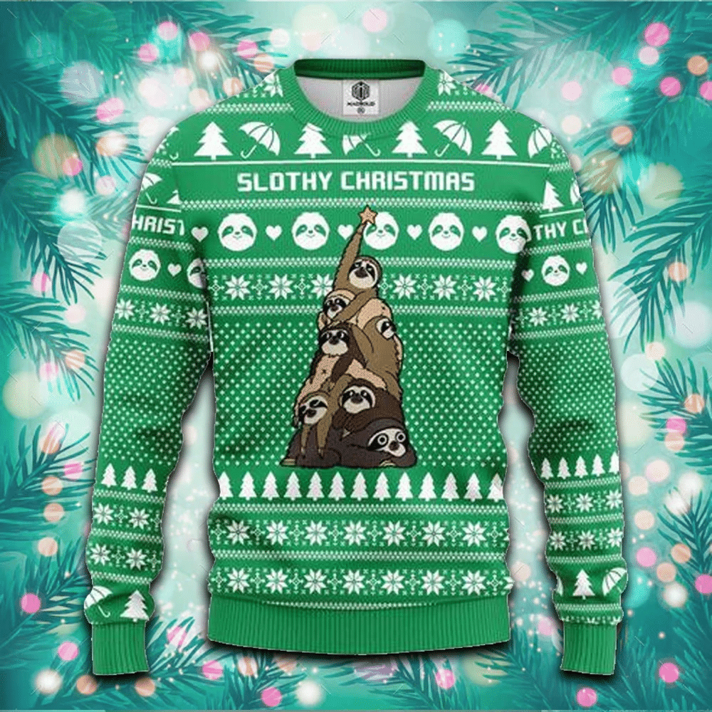 Sloth Tree Ugly Christmas Sweater | For Men & Women | Adult | US1772- Best Christmas Gifts 2023