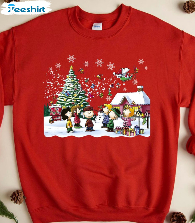 Snoopy Dog Charlie And Friend Christmas Shirt – Snoopy Dog Unisex Hoodie Sweatshirt