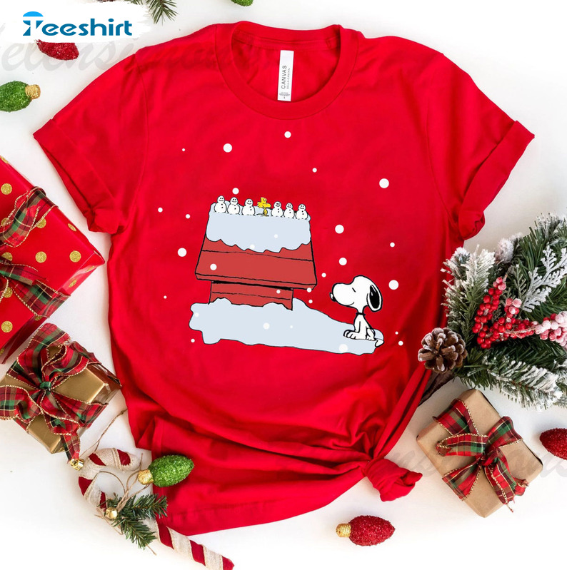 Snoopy Dog Charlie And Friend Christmas Shirt – Snoopy Dog Unisex T-shirt Long Sleeve