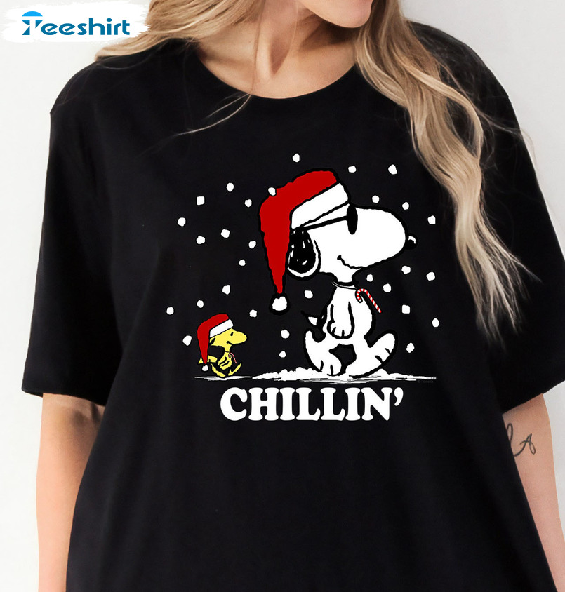 Snoopy Dog Christmas Shirt – Peanuts Woodstock Long Sleeve Crewneck