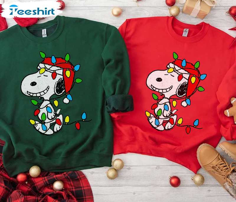 Snoopy Dog Christmas Shirt – Snoopy Dog Crewneck Sweatshirt