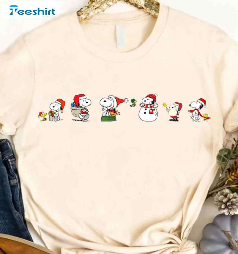 Snoopy Peanuts Christmas Shirt – Christmas Vintage Short Sleeve Tee Tops