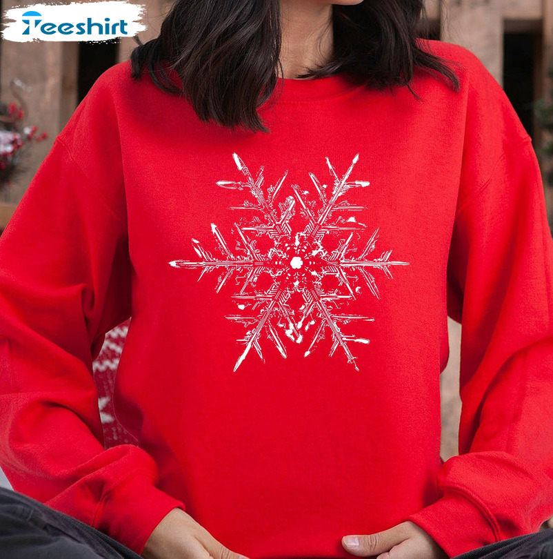 Snowflake Sweatshirt – Christmas Snow Sweatshirt Long Sleeve For Family