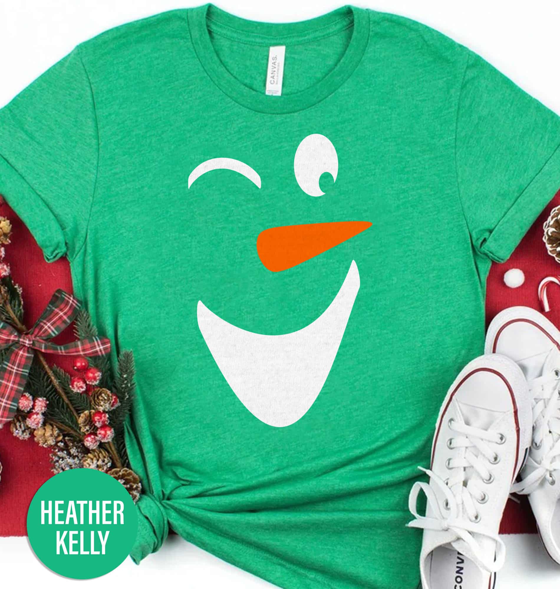 Snowman Delight: Ladies’ Christmas Shirt