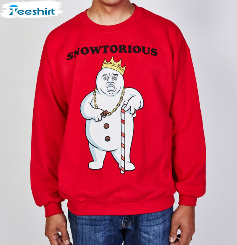 Snowtorious Christmas Sweatshirt, Funny Xmas Long Sleeve Tee Tops