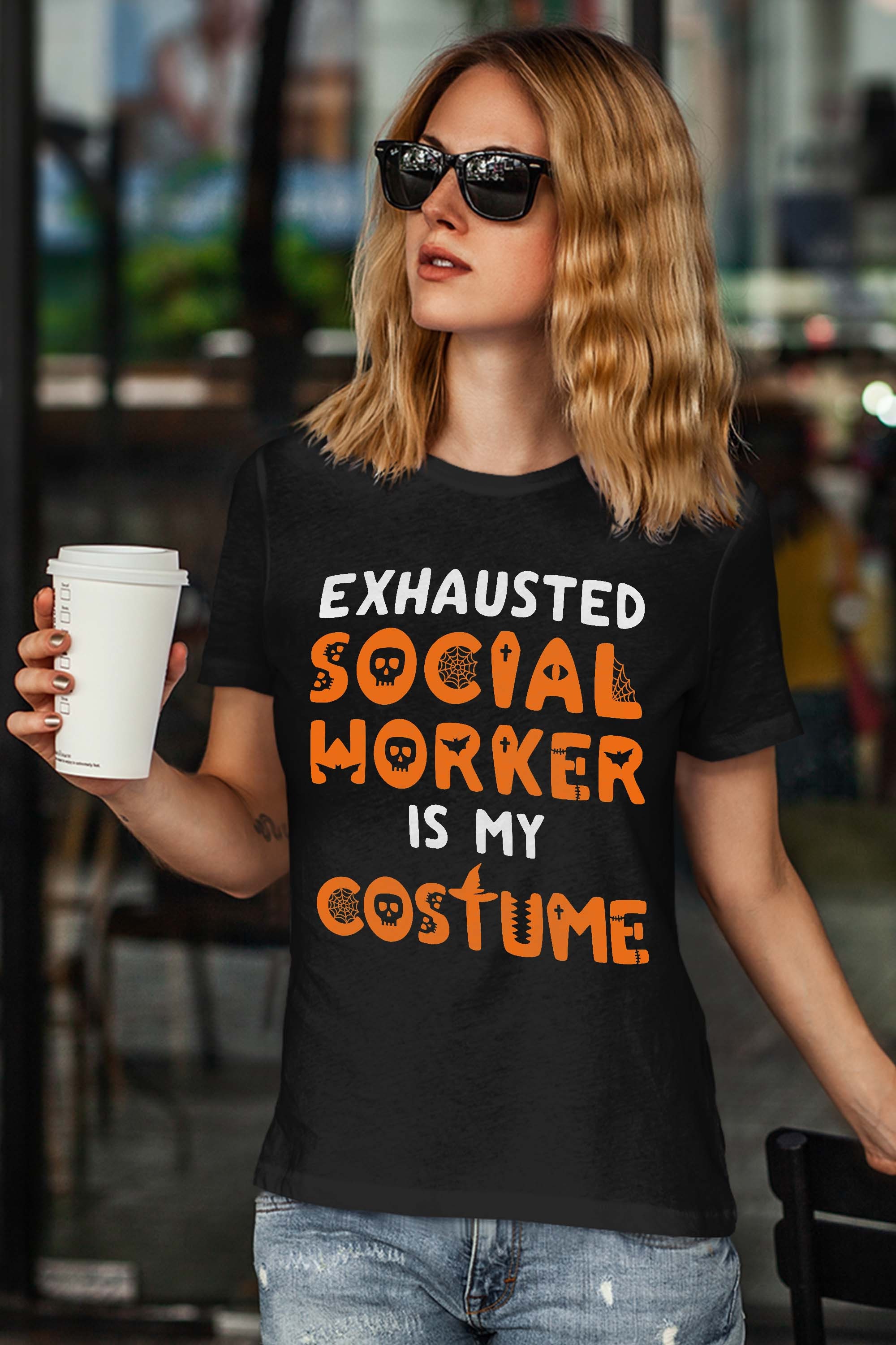 Social Worker Halloween Funny School Social Work Costume T-Shirt