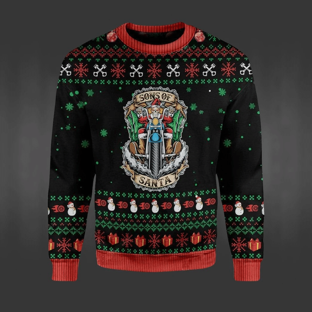 Sons Of Santa Ugly Christmas Sweater | For Men & Women | Adult | US1828- Best Christmas Gifts 2023