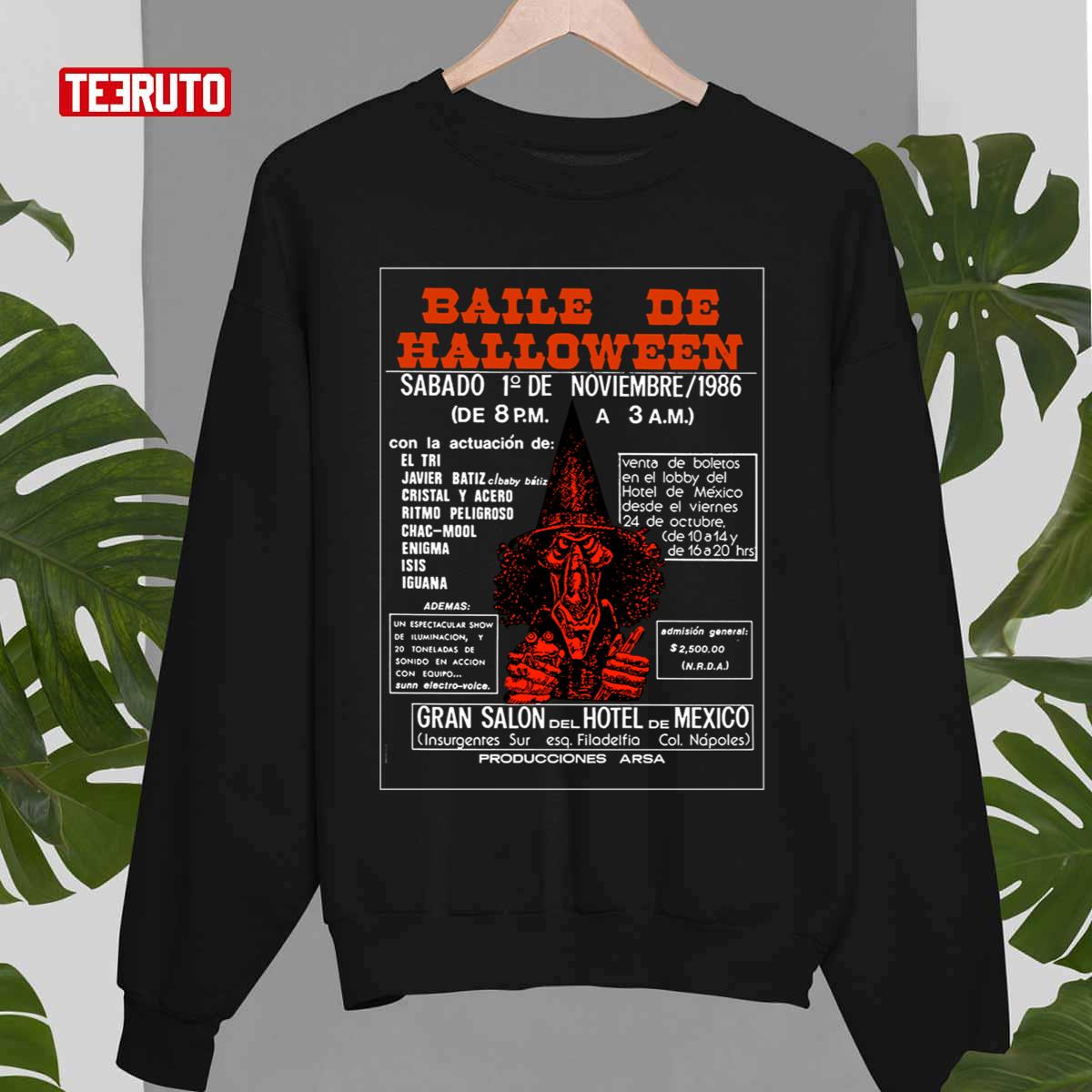 Sparkling Endowed Wonderful Alex Lora El Tri Halloween Dance Salon Del Hotel De Mexico 1986 Vintage Unisex Sweatshirt