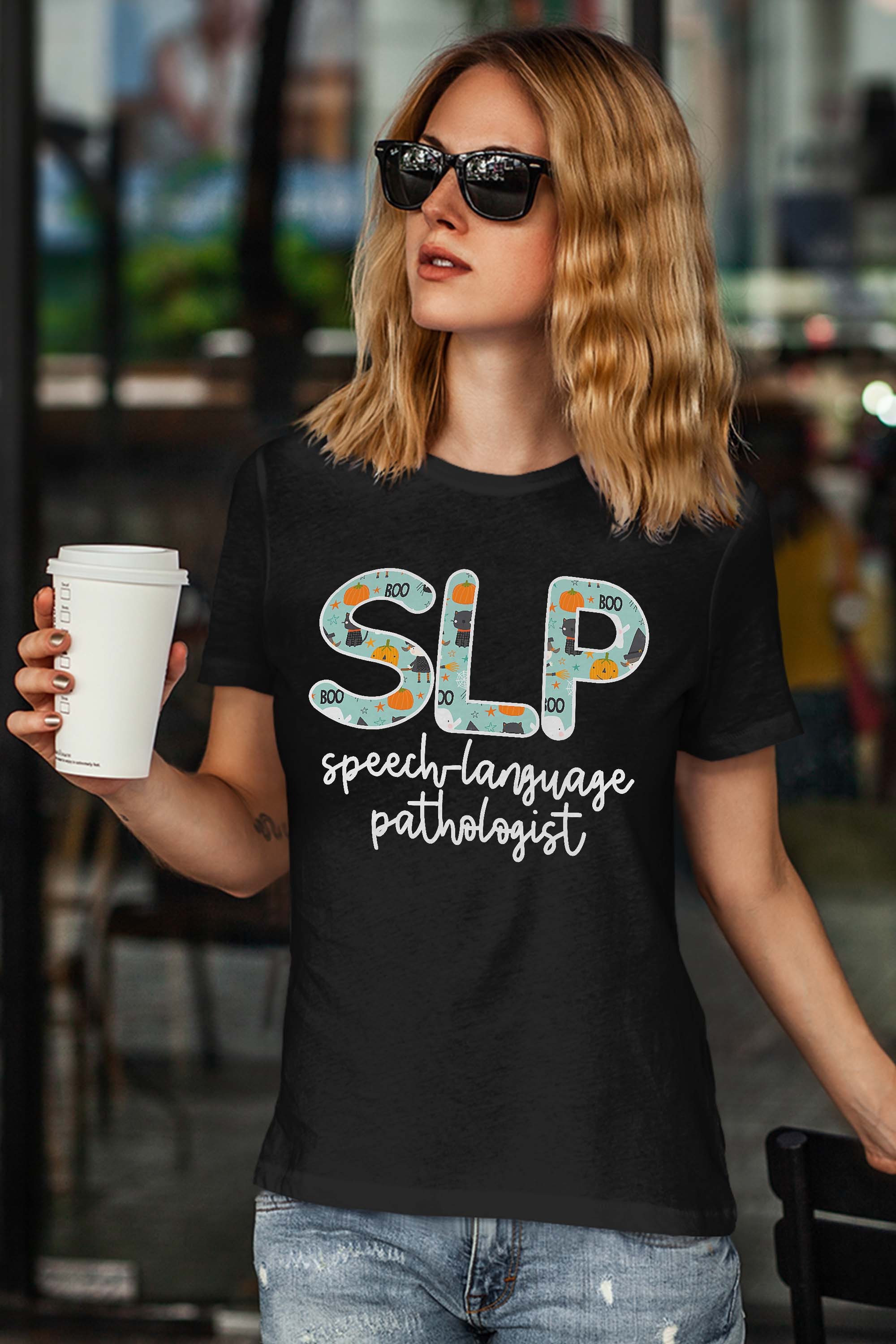 Speech Therapy Halloween for SLP Therapist Gift T-Shirt