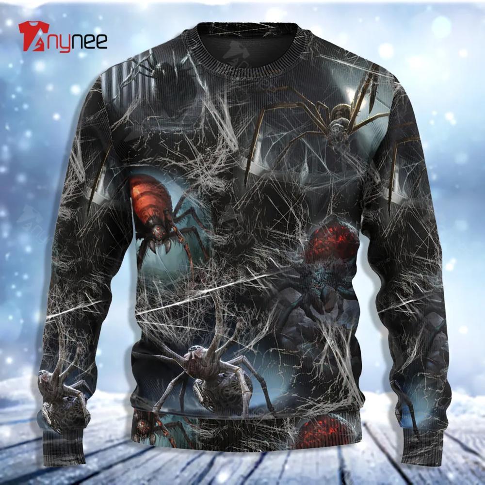 Spider Dark Scary Ugly Christmas Sweater- Best Christmas Gifts 2023