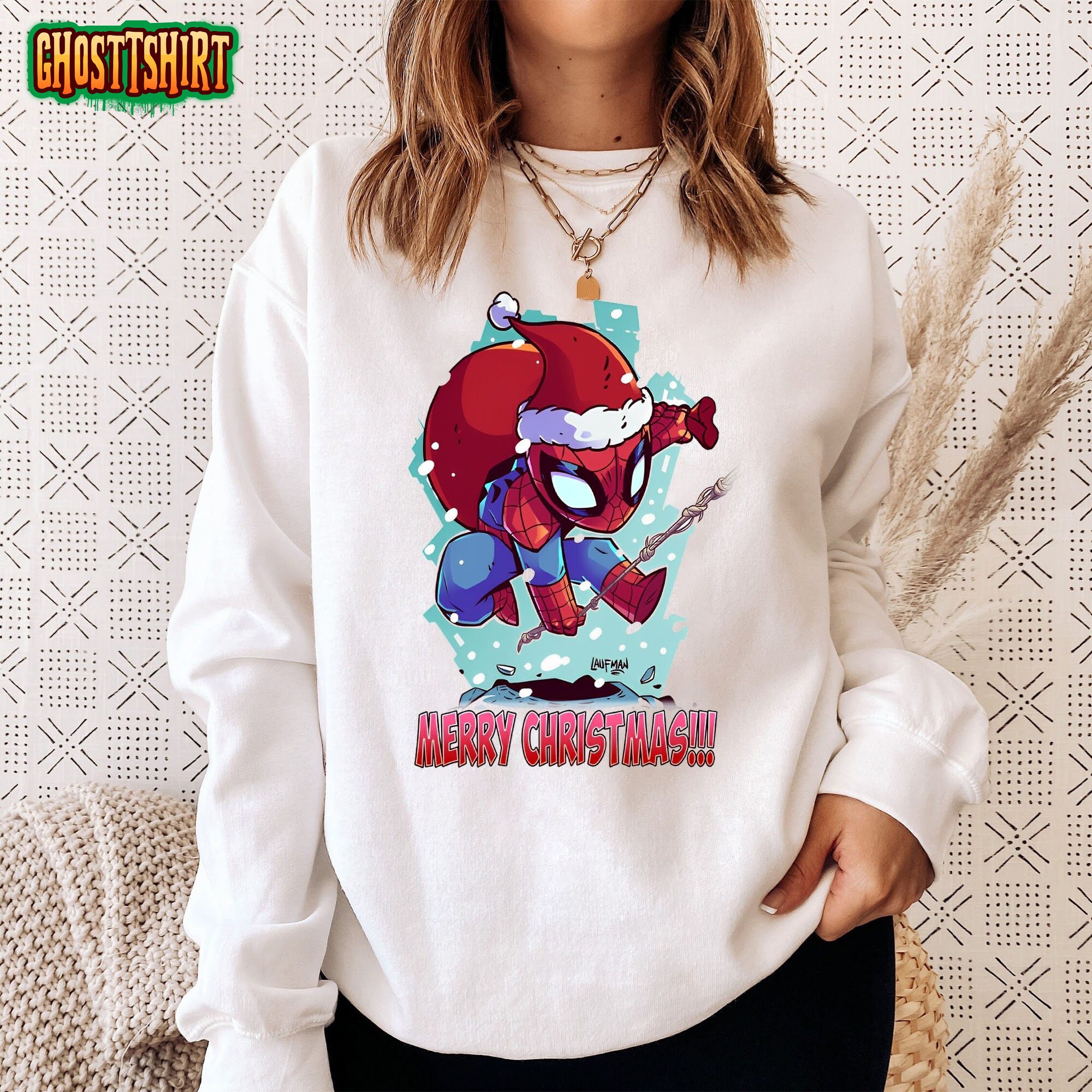 Spider Man Happy Christmas Sweatshirt