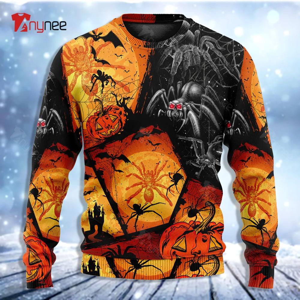 Spider Pumpkin Scary Ugly Christmas Sweater- Best Christmas Gifts 2023