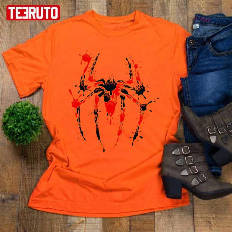 Spider White And Red Logo Halloween Unisex T-Shirt