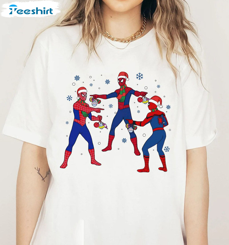 Spiderman Christmas Shirt, Avengers Xmas Unisex T-shirt Sweater