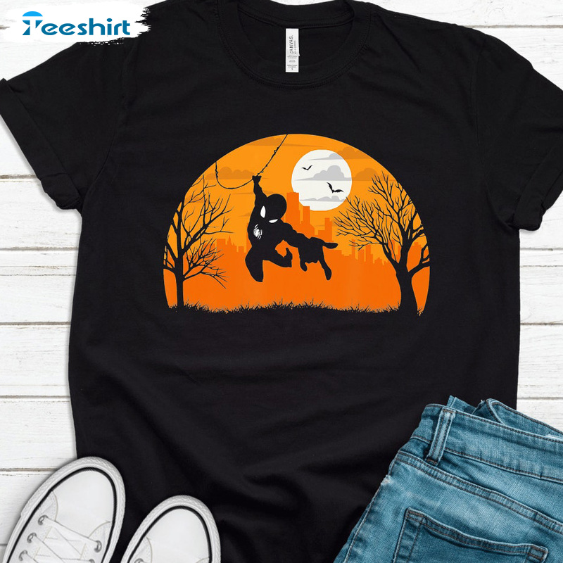 Spiderman Halloween Shirt, Marvel Characters Superhero Short Sleeve, Halloween Marvel Classic Tee Tops