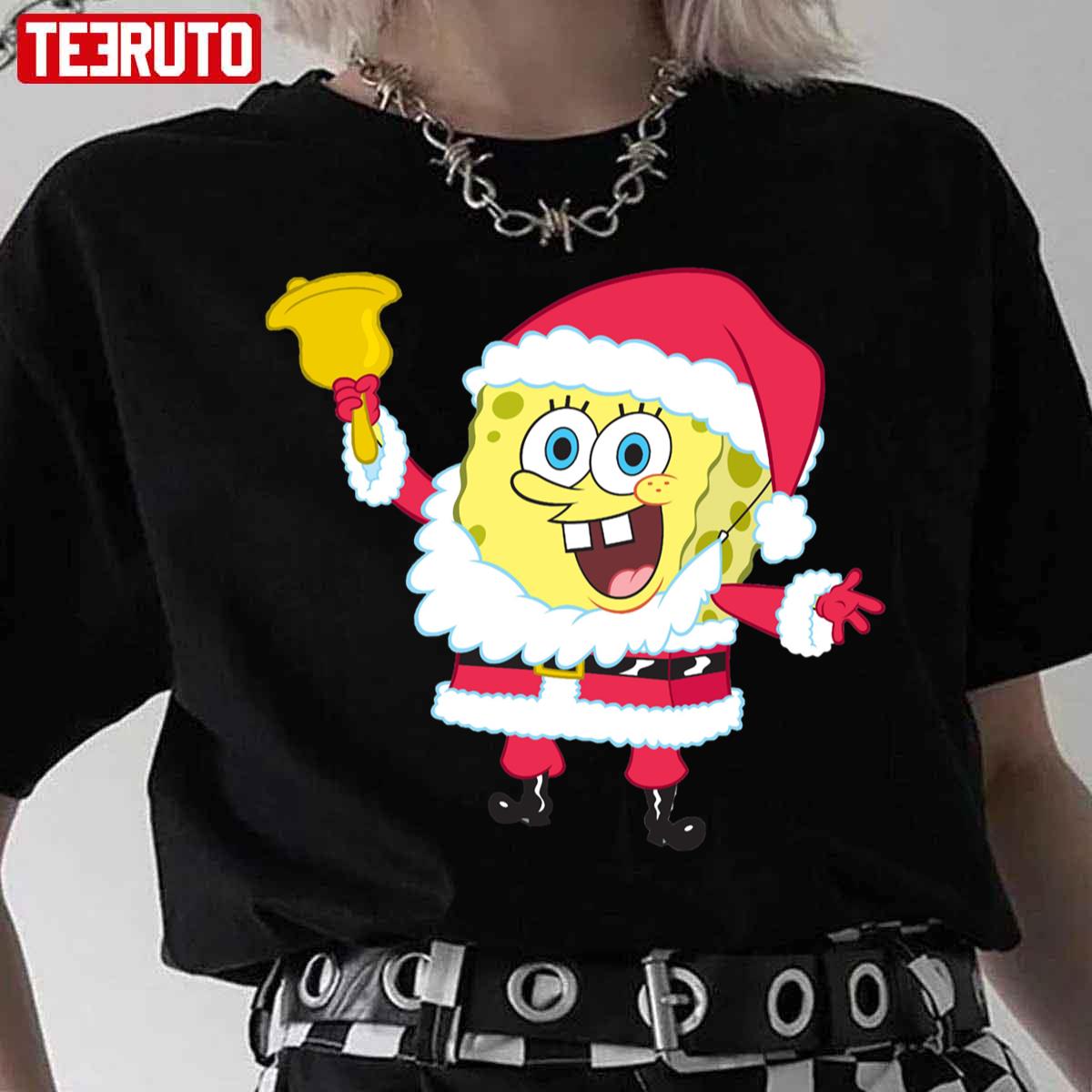 Spongebob As Santa For Christmas Halloween Unisex T-Shirt