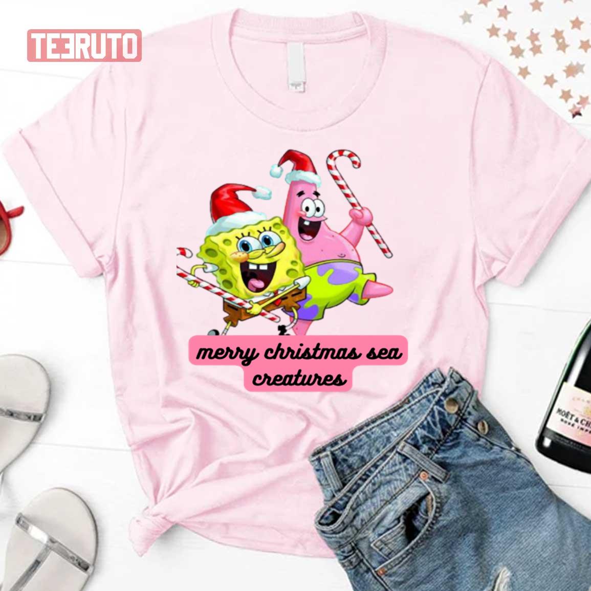 Spongebob At Christmas Halloween Unisex T-Shirt