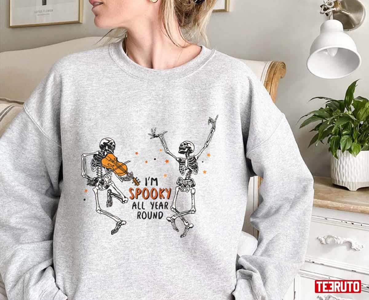 Spooky All Year Round Halloween Thanksgiving Scary Evil Pumkin Funny Pumkin Head Set Unisex Sweatshirt