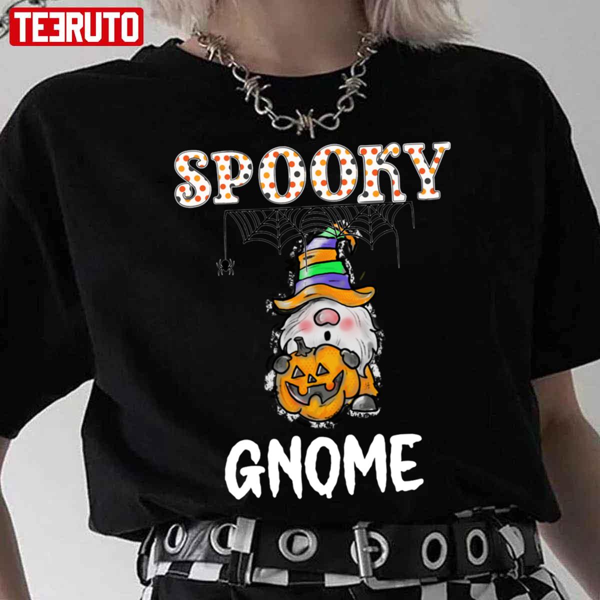 Spooky Gnome Pumpkin Gnome Halloween Unisex T-Shirt