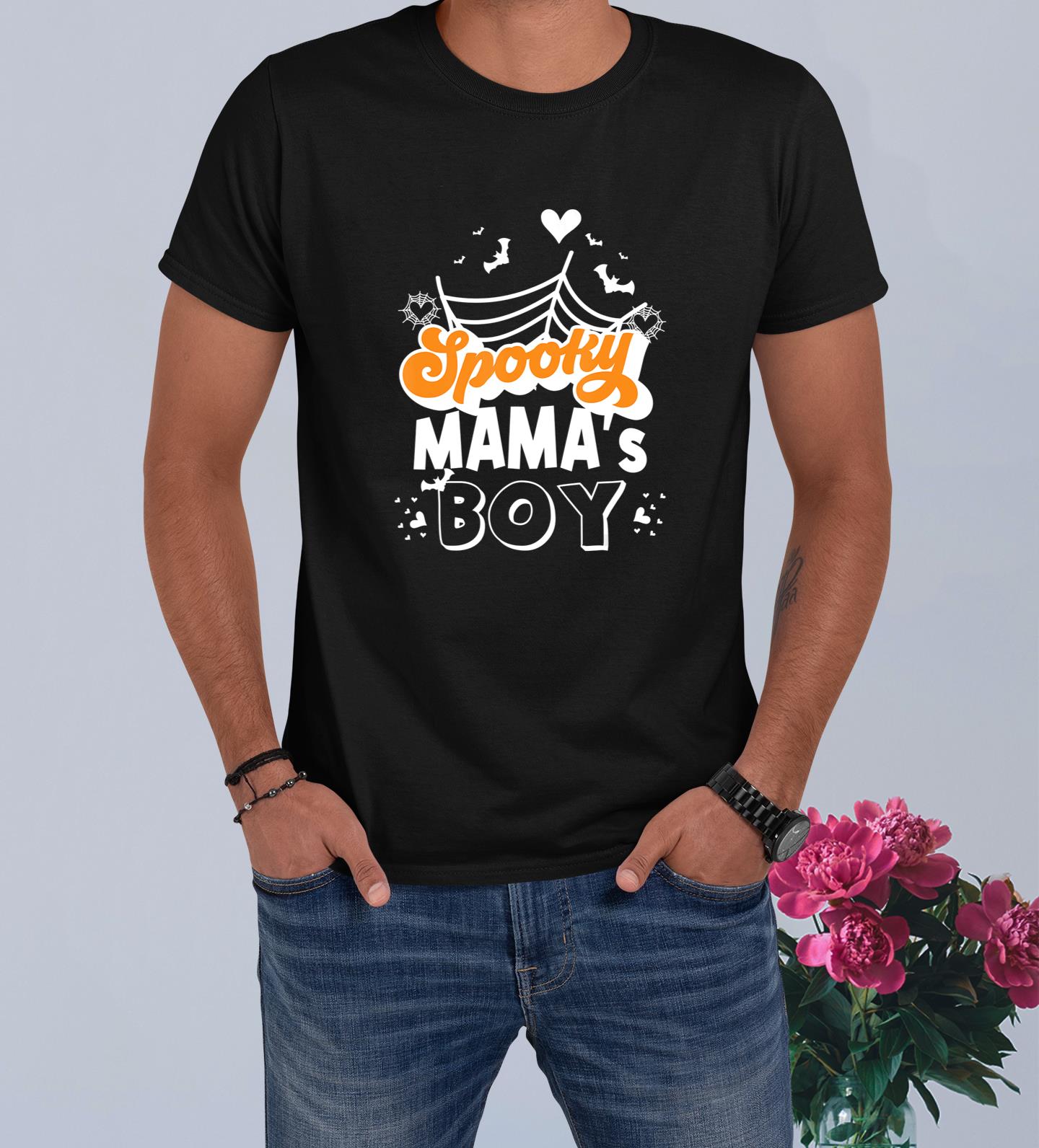 Spooky Mama’s Boy Spooky Halloween Boy T-Shirt