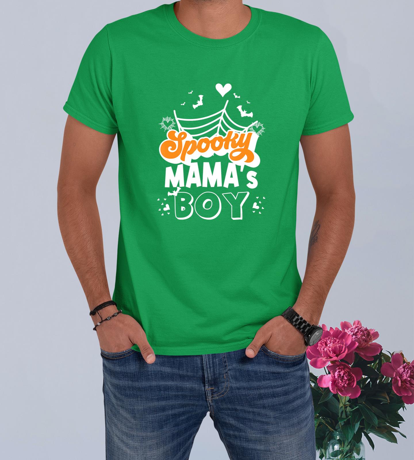 Spooky Mama’s Boy Spooky Halloween Boy T-Shirt