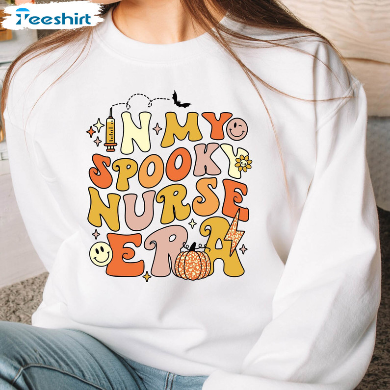 Spooky Nicu Nurse Halloween Shirt, Ghost Spooky Nurse Sweatshirt Unisex Hoodie