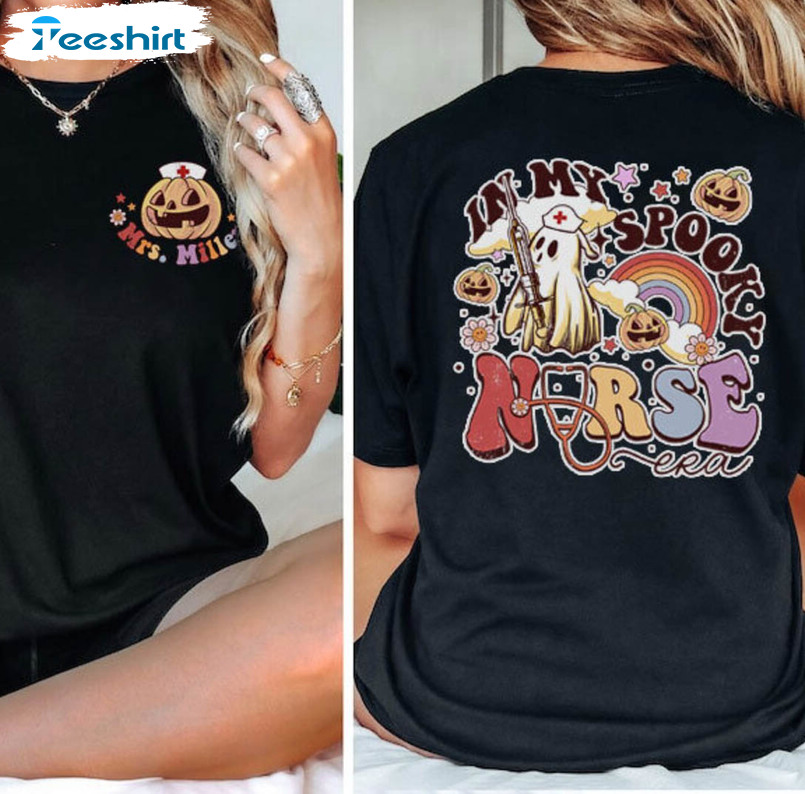 Spooky Nicu Nurse Halloween Shirt, Halloween Nurse Life Tee Tops Short Sleeve