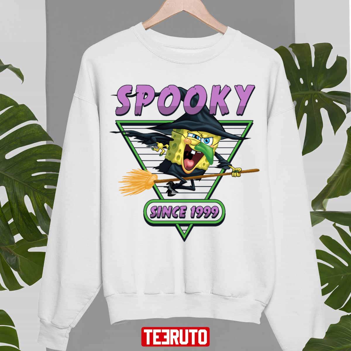 Spooky Since Graphic999 Witchbob Halloween Spongebob Unisex Sweatshirt