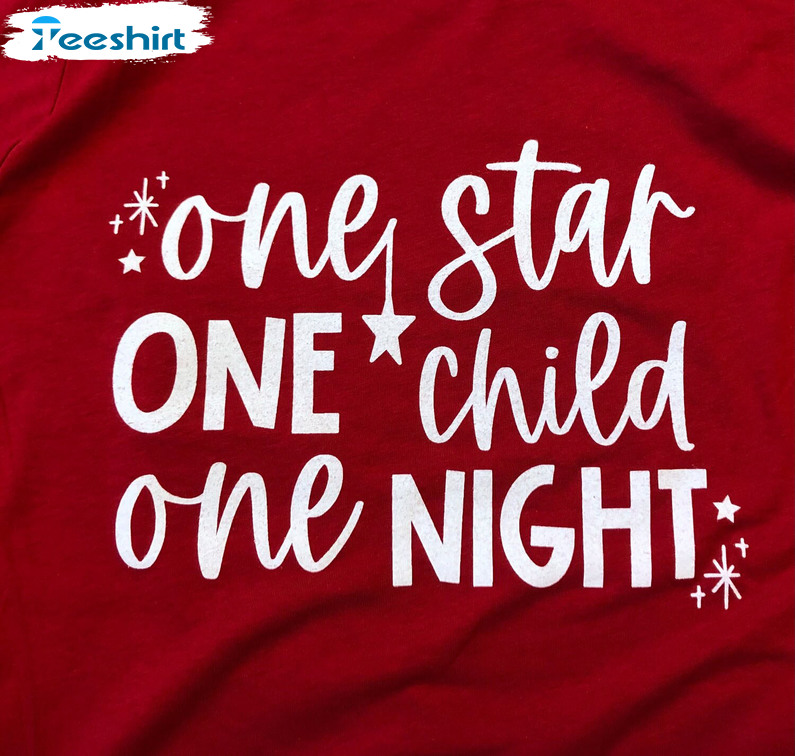 Star One Child One Night Red Shirt, Long Sleeve Christmas