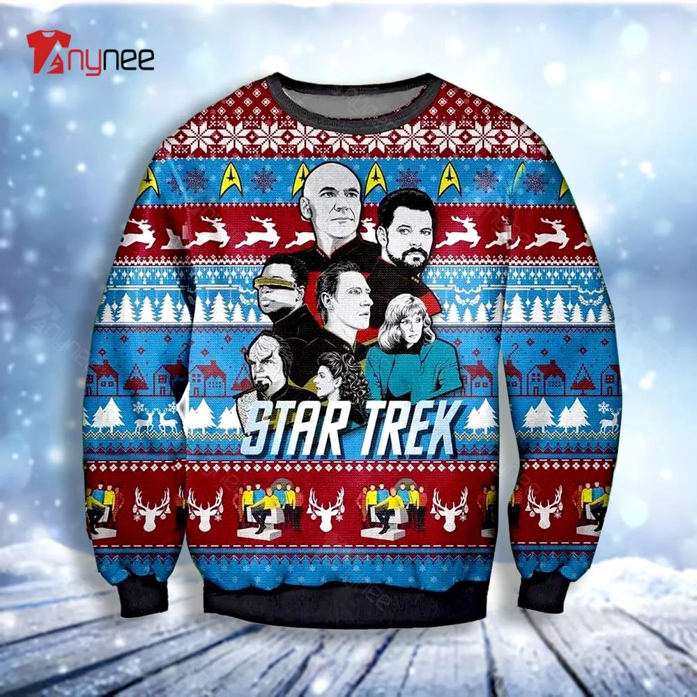 Star Trek Snowflake Ugly Christmas Sweater- Best Christmas Gifts 2023