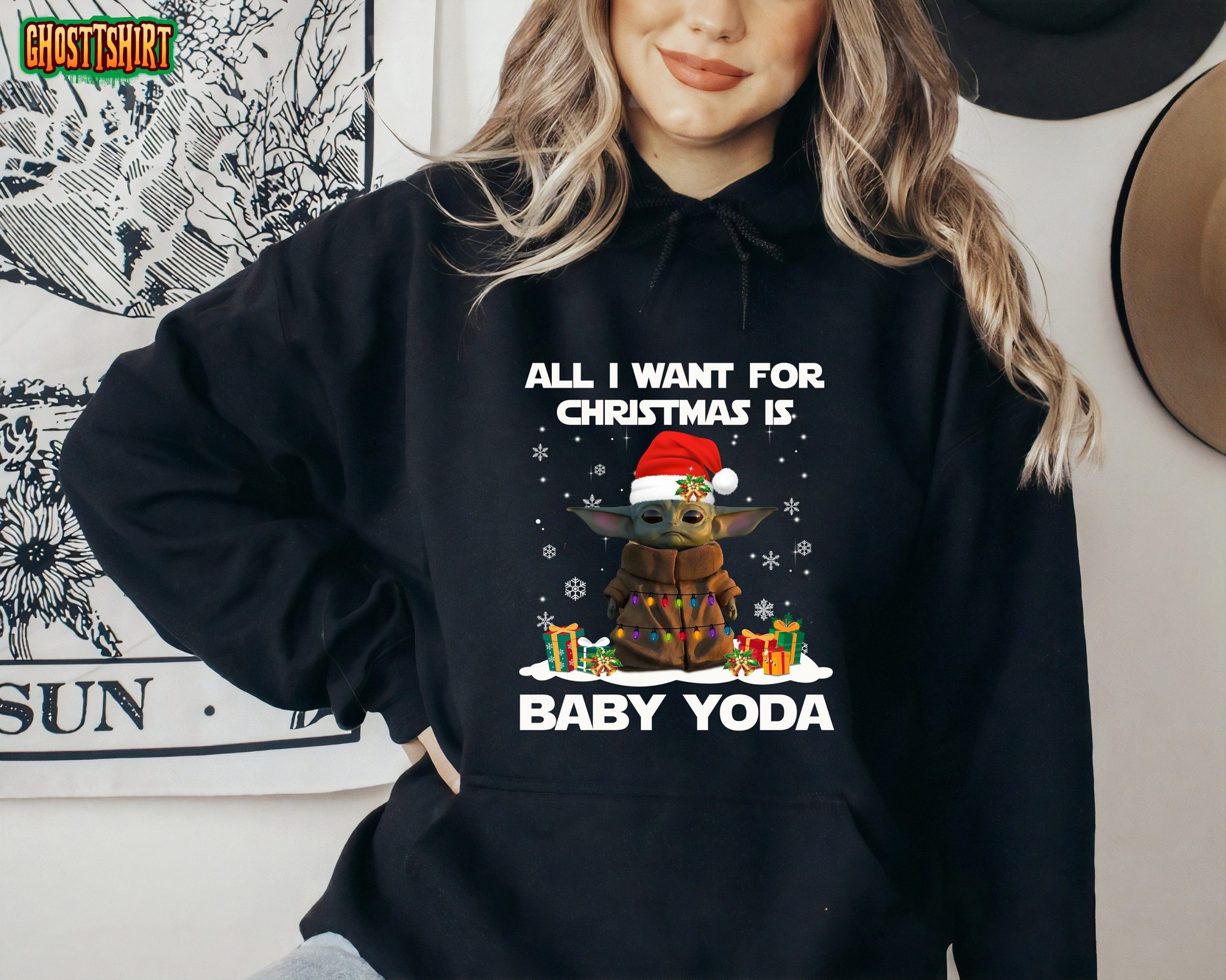 Star Wars Baby Yoda The Child All I Want For Christmas Sweatshirt