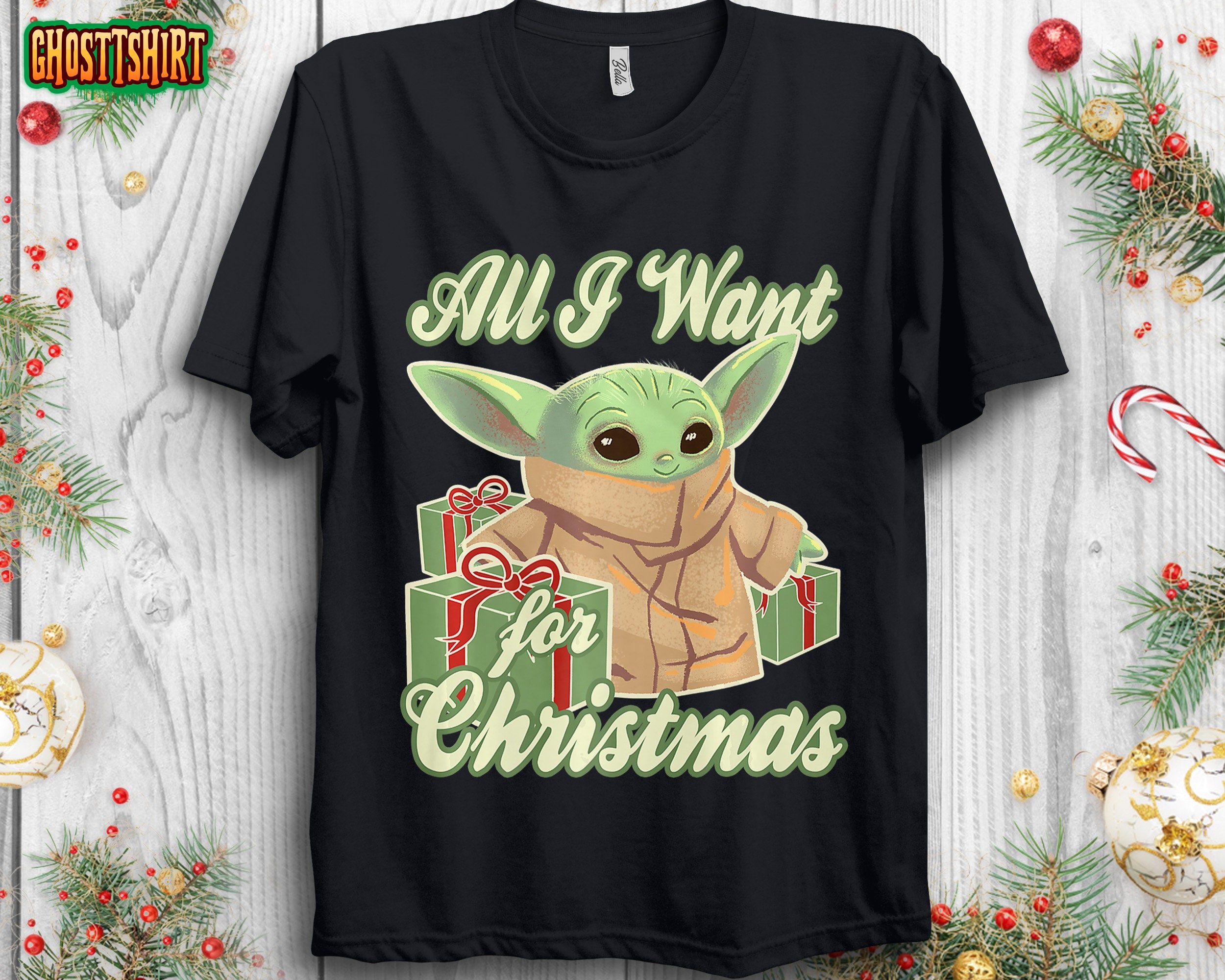 Star Wars Baby Yoda The Mandalorian The Child All I Want For Christmas Sweatshirt