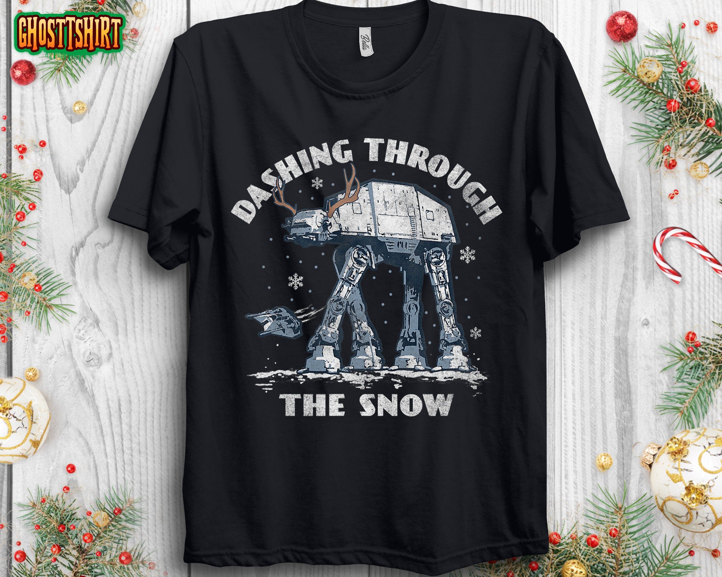 Star Wars Christmas AT-AT Walker Dashing Through The Snow Christmas Sweatshirt