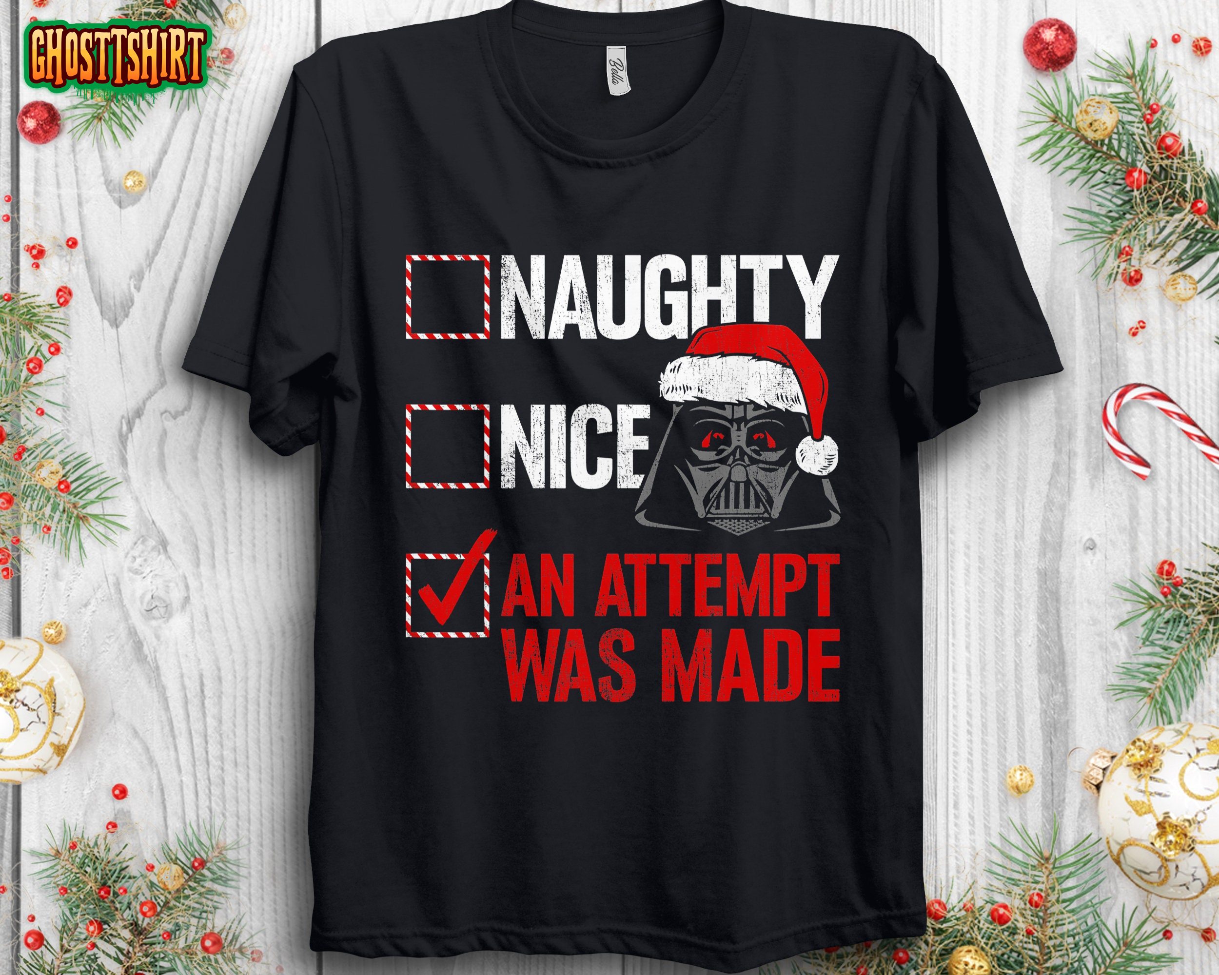 Star Wars Christmas Darth Vader Naughty or Nice Checklist Sweatshirt